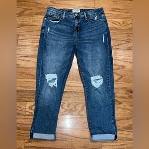 Levi’s Denizen - Size 14 - barely worn - distressed, cropped, boyfriend style